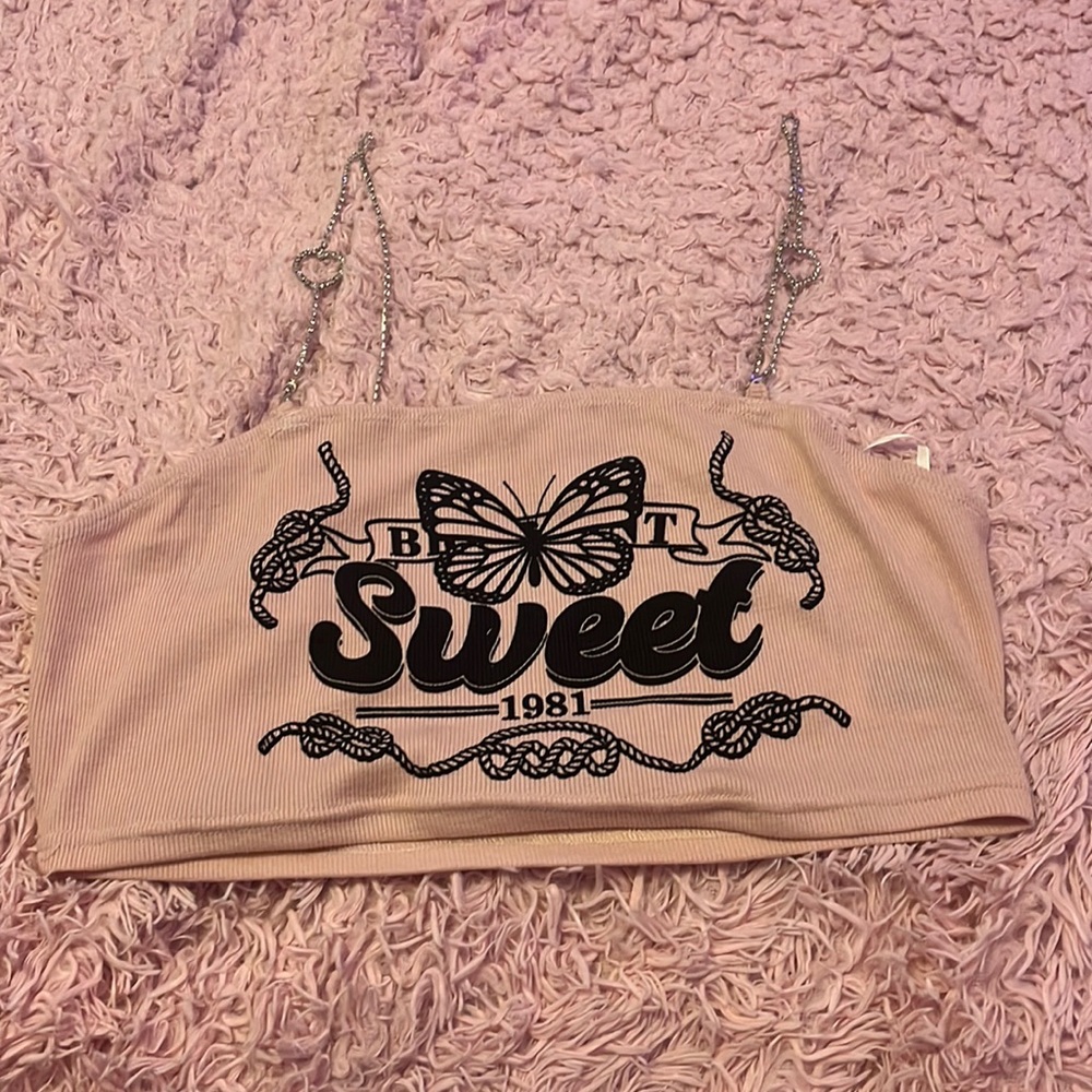Cute chain strap tank top🌸